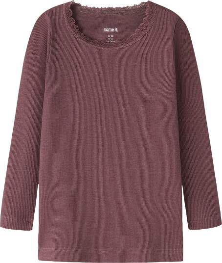 Name It Genser Rib Noos Nmfkab Wild Ginger Name It 7 8 år (122 128) Genser Bordeaux Rosa