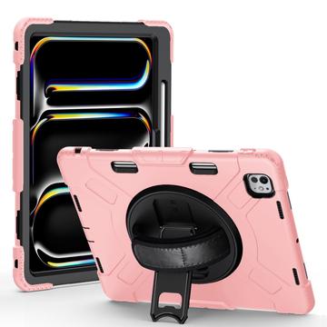 iPad Pro 13 (2024) Heavy Duty 360 Deksel med Håndrem Roségull