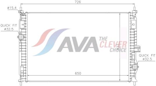 AVA COOLING SYSTEMS PE2438 Radiator motorkjøling AVA COOLING SYSTEMS PE2438 Radiator motorkjøling