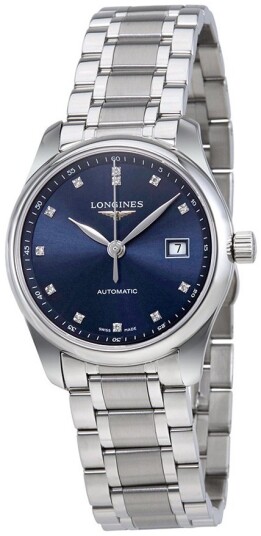 Longines Dameklokke L2.257.4.97.6 Master Blå/Stål Ø29 mm