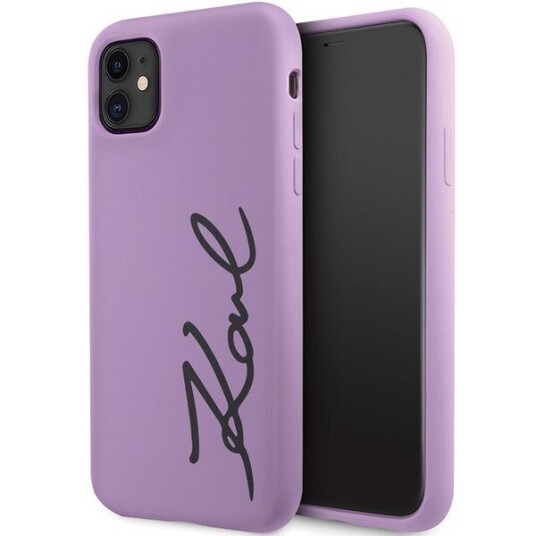 Karl Lagerfeld Hardcase Silikon Mobildeksel til iPhone 11/XR 6,1" Lilla