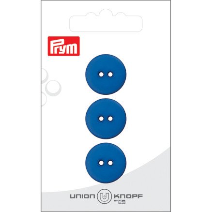 Prym flat plastknapp blå 18 mm 3 stk Prym flat plastknapp blå 18 mm 3 stk