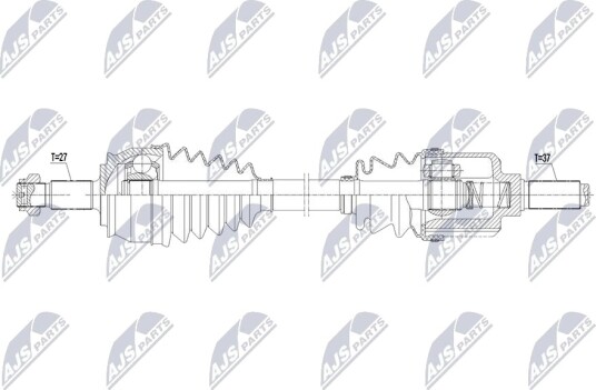 NTY NPW PE 140 Drivaksel