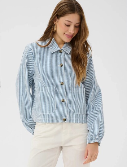 Cream Crberta Twill Jacket   Multi/patterned   38