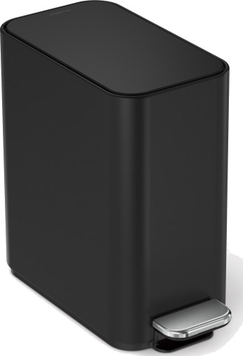 Smal pedalbøtte 5 l svart