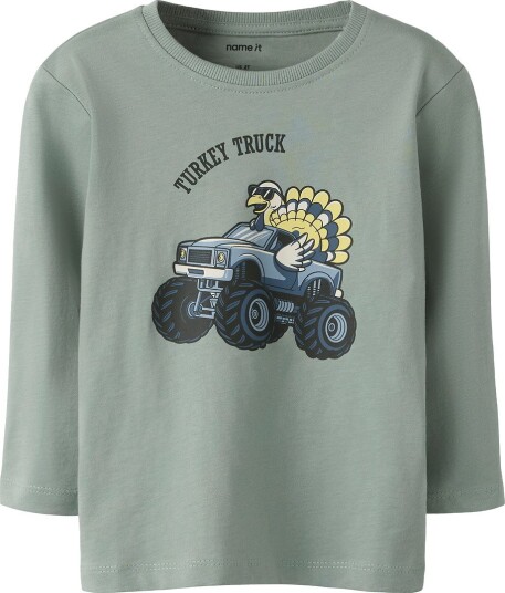 Name It Genser - NmmVictor - Green Milieu/Tyrkia Truck - Name It - 1 år (80) - Genser Armygrønn Grønn