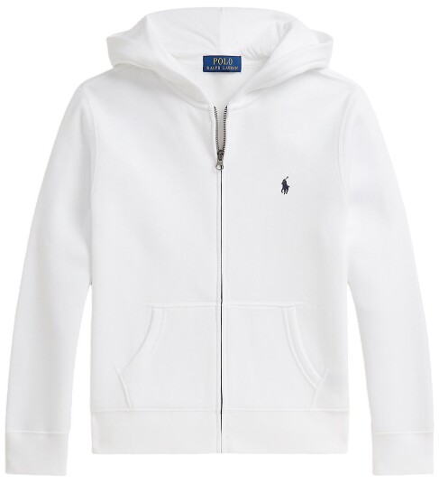 Ralph Lauren Kids Fleece Full-Zip Hoodie White 138-149