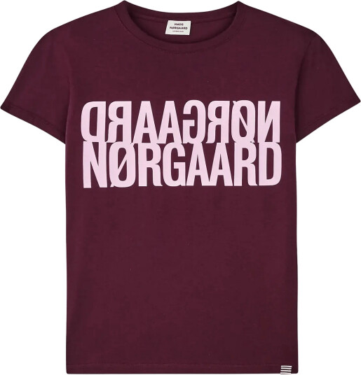 Mads Nørgaard Single Cotton Tuvina Tee Burgundy 140
