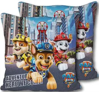 Licens Paw Patrol - Pyntepute til barn - 40x40 cm - Marshall, Rubble og Chase