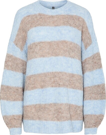 pieces Pullover pcRasmine LS Oneck Knit Pwp BC Blå pieces Pullover pcRasmine LS Oneck Knit Pwp BC Blå