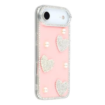 iPhone Air Glitrende Kjærlighet og Perle Hybrid deksel Rosa