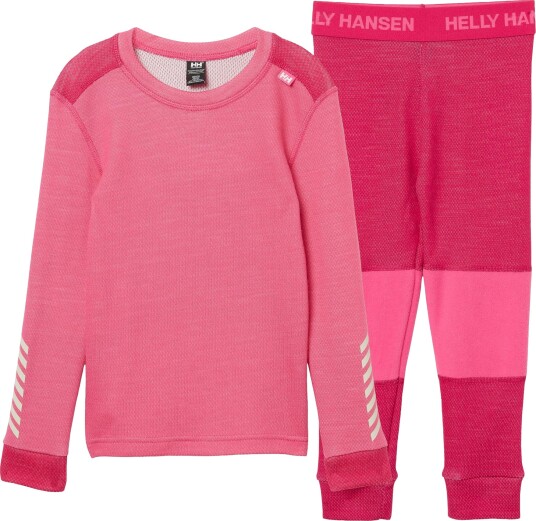 Helly Hansen Lifa Merino Sett Barn Hot Pink 92