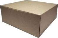 Kageæske Fold Selv Se Model L250xb250xh100mm Pap Med Låg Uden Rude Brun/Hvid,100 Stk/Krt