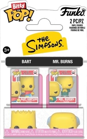 Funko Bitty POP The Simpsons Bart og Mr. Burns actionfigurer Funko Bitty POP The Simpsons Bart og Mr. Burns actionfigurer