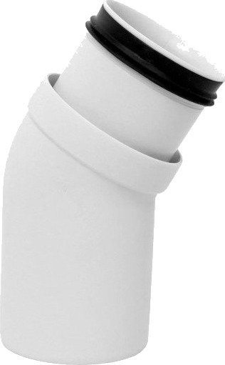Smartline 50 mm PP bend 30 grader off white