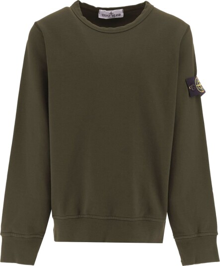 Stone Island Collegegenser Militær Green m. Logo Stone Island 8 år 128 Collegegenser Grønn