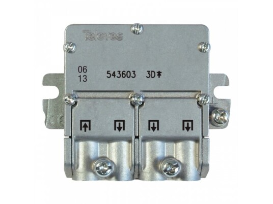 Televes 543603, Kabelspillter, 5 - 2400 Mhz, Rustfritt Stål, 8,5 Db, Blister
