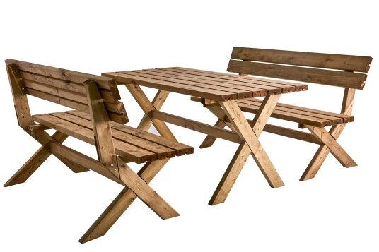 Brafab Tallbacken pikniksettet Brun 149 x 76 cm Brun Brafab Tallbacken pikniksettet Brun 149 x 76 cm Brun