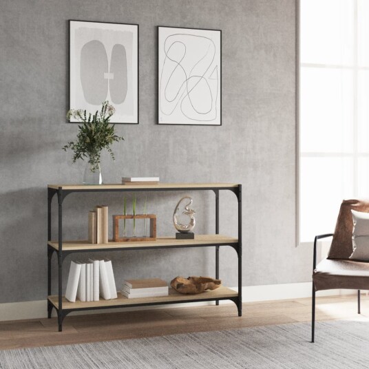 Bokhylle Sonoma eik 100x33x70,5 cm konstruert tre og stål