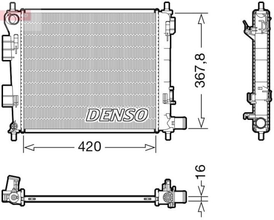 Radiator DENSO DRM41025 Radiator DENSO DRM41025