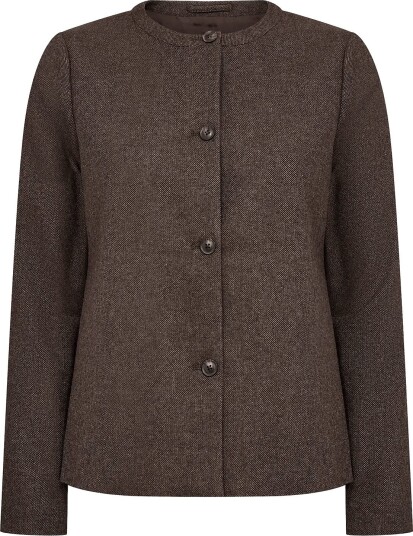 Bruun & Stengade Bs Helma Slim Fit Blazer DARK BROWN 34