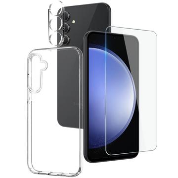 Samsung Galaxy S23 FE Northjo 3-i-1-beskyttelsessett gjennomsiktig Samsung Galaxy S23 FE Northjo 3-i-1-beskyttelsessett gjennomsiktig