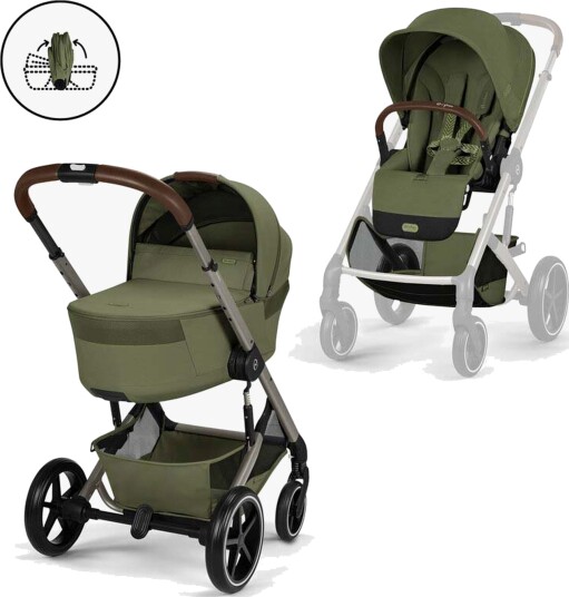 Cybex Balios S Lux Duo Med Fold-Cot Moss Green