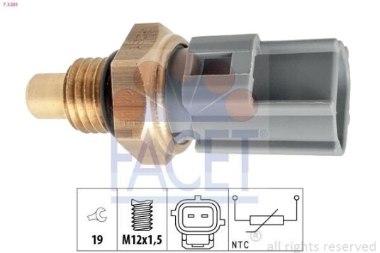 Sensor, drivstofftemperatur FACET 7.3281