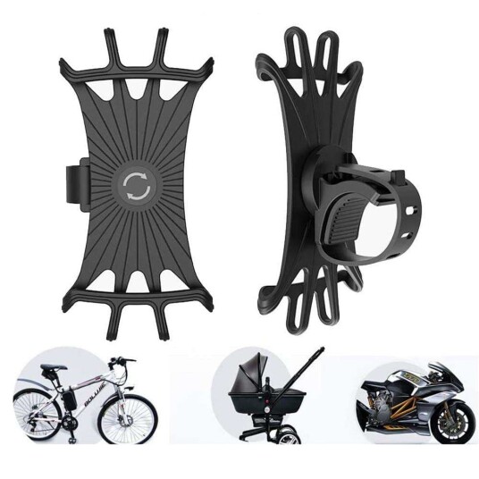Mobiltelefonholder, brakett for el-scootersykkel - barnevogn Mobiltelefonholder, brakett for el-scootersykkel - barnevogn