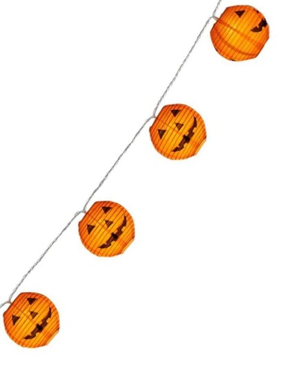 Boland Batteridrevet Lyslenke med 10 Gresskar og LED Lys 185 cm