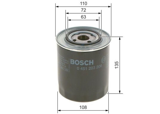 Oljefilter BOSCH 0 451 203 206 Oljefilter BOSCH 0 451 203 206