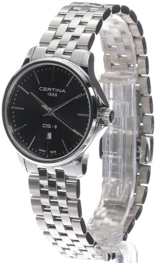 Certina Dameklokke C045.010.11.051.00 Ds 8 Sort/Stål Ø31 mm