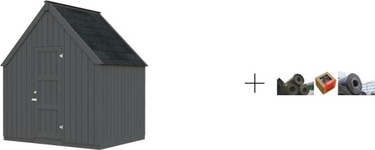 Bod Palmako Emilia 4,0 M2 Gråmalt RAL 7016 med Papp Spiker og SBS Takbelegg