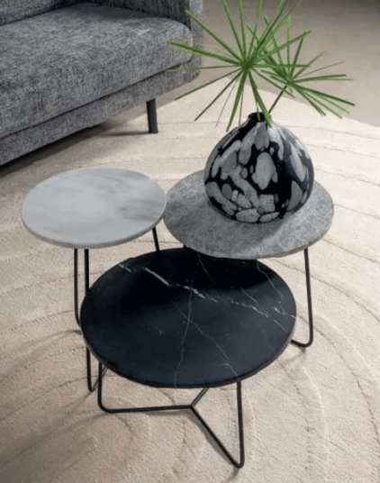 Trend Collection Minnesota Sofabord Svart Ø50 x H35 cm