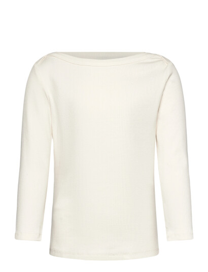 LMTD Nlfenvo 3/4 Short Boatneck S Top Cream 134 140