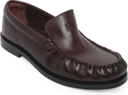 Calvin Klein Round Essential Loafer Lth Brown 38 x 38 Calvin Klein Round Essential Loafer Lth Brown 38 x 38