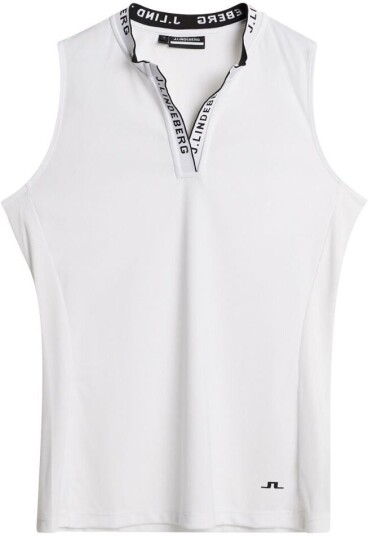 J.Lindeberg Leya Sleeveless Pique Dame Hvit L J.Lindeberg Leya Sleeveless Pique Dame Hvit L