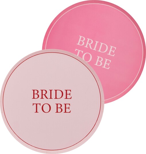 Club Green Hootyballoon Papptallerkener Bride to Be rosa 8-pakning HBTK103