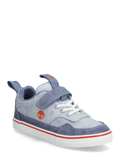 Timberland Stone Jump Low Hook & Loop Sneaker Lt Blue Canvas Blue 34
