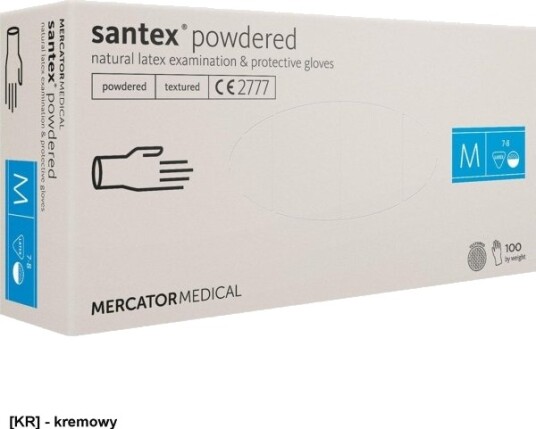 R.E.I.S. Rmm Santexft Latex Diagnostiske Hansker Santex Pulverisert Fingertips Textured Xs