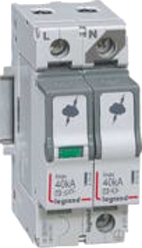 Legrand Transientbeskyttelse Type 2 1P+N, TT og TNS, 40kA Legrand Transientbeskyttelse Type 2 1P+N, TT og TNS, 40kA
