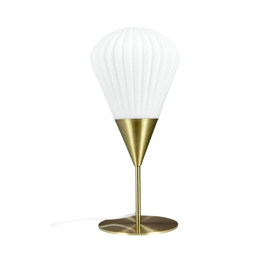 Balloon bordlampe - Hvit/krom