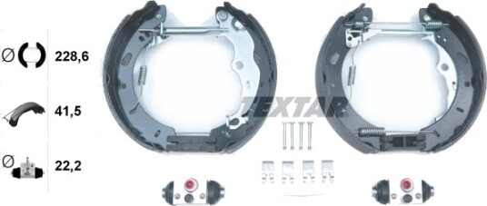 Bremsesett trommebremse TEXTAR 84079800