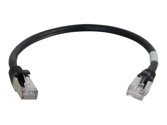 C2G Cat6a Booted Shielded (STP) Network Patch Cable - koblingskabel - 2 m - svart