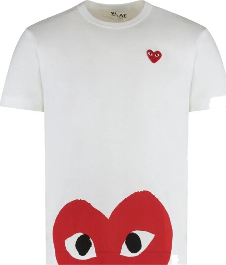 Comme des Garçons Play Herre Topper Hvit L,