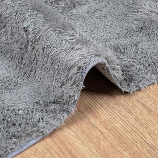 Flossteppe med lang luv NAVARRA lysegrå 130x200 cm polyester 8721158558206