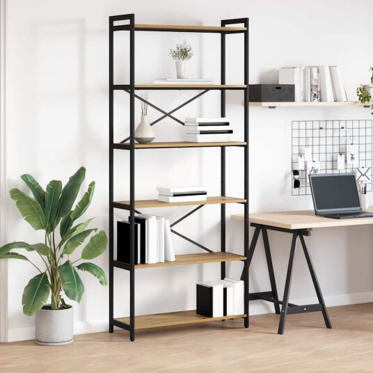 Bokhylle artisan eik 80 x 30 x 188 cm Konstruert tre