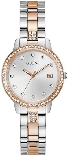 Guess Dameklokke GW0725L2 Heartless Sølvfarget/Rose gulltonet stål Guess Dameklokke GW0725L2 Heartless Sølvfarget/Rose gulltonet stål