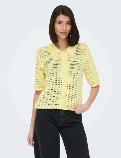 JDY Jdyrobin 2/4 Collar Cardigan Knt Noos   Yellow   XL