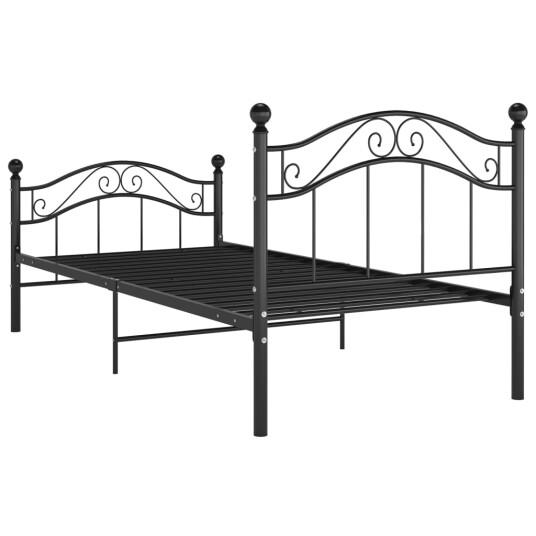 vidaXL Sengeramme svart metall 100x200 cm